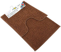 Коврик для ванной Hydro S 0440205 Set 2 covorase pentru WC din chenila cu fir lung, maro, 50x40cm/50x80cm