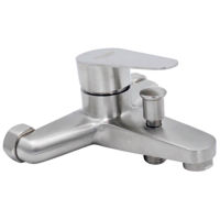 Baterie de duș Rubano 27580 Baterie pentru cada cu pipa scurta, Inox