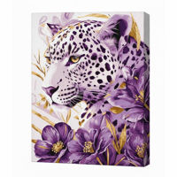 Картина по номерам Ideyka KHO6728 30x40cm Eco, Pradatoare lila cu vopsele metalic extra