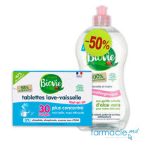 Biovie Tablete masina de spalat vase BIO N30 + Biovie Lichid vase BIO Aloe 500ml (-50%)