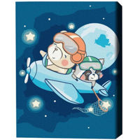 Картина по номерам BrushMe KBS0098FC 30x40 сm (fără cutie) Zbor printre stele