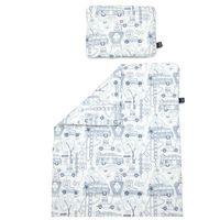 Set așternut pătură + pernă LaMillou Organic Jersey Route 66