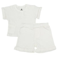 Детская одежда Minikin 25062080 Naturelle Комплект футболка и шорты р-р80, молочный, унисекс