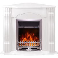 Șemineu electric ArtFlame Clasic de colt & Galileo silver, 882x950x473 mm, Alb
