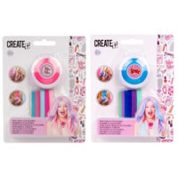Set de creație Create it! 84517 Cretă colorată pentru păr cu accesorii (în asort.)