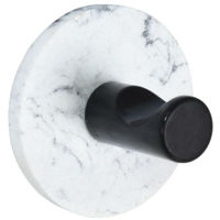 Вешалка для ванной Bisk 08224 rotund 5x5 cm, alb/negru