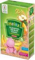 Heinz Пшенично-овсяная кашка с фруктиками без молока (6m+)