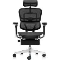 Офисное кресло ART Ergohuman Luxury 2 Black + Legrest T-168-B1 EHL2-AB-HAM-5D-D Офисное кресло ART Ergohuman Luxury 2 Black + Legrest T-168-B1 EHL2-AB-HAM-5D-D