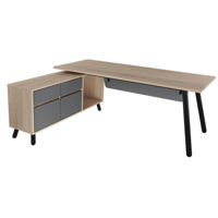Офисный стол Deco Fusion + box incorporat Stinga 2000x800/1550x400
