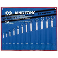 Ключ гаечный King Tony 1712MRN01 ключи накидные 75 град 6-32мм 12 пр. (Tetron)