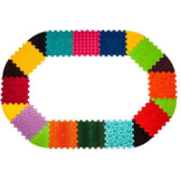 Коврик игровой Ortek 11685 Коврик-пазл ортопедический -массажный Набор 12+8 эл. Треугольники Динозавры