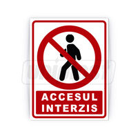 cumpără Indicator de avertizare "ACCES INTERZIS" Autocolant + Dibond 26 x 20 cm în Chișinău