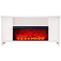 Șemineu electric ArtFlame Mozart & Tasmania, 750x1500x300 mm, Alb