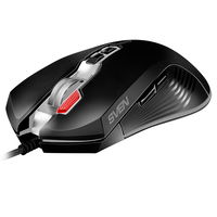 Gaming Mouse SVEN RX-G850, Optical 500-6400 dpi, 8 buttons, RGB, SoftTouch, Metal bottom, Black, USB