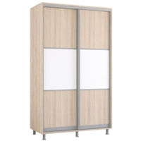 Dulap Mobildor-Lux Aron-S 1.0m-1.8m uși glisante din PAL orizontal (130x60x200H cm) Sonoma