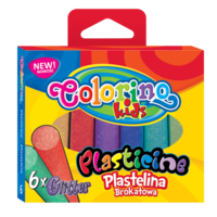 Plasticină cu străluci 6 cul. 100 gm Colorino