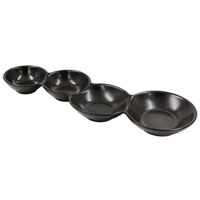 Посуда прочая Tognana 53009 Recipient pentru aperitiv Let's Party 4portii, 28cm, portelan, neagra