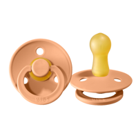 Пустышка латексная круглая BIBS Colour (0-6 мес) Peach