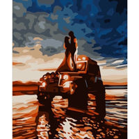 Картина по номерам Strateg R 8 /20 (DY306)(42253) Cuplu pe o mașină, 40x50 cm