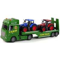 Машина Richi (12761) trailer pe baterii in set cu tractoare