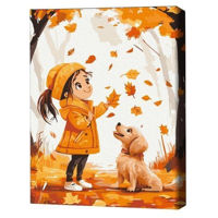 Картина по номерам BrushMe KBS0170FC 30x40cm (fără cutie) Plimbare de toamnă cu un prieten