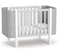 Veres Детская кроватка ЛД5 Монако Велюр (бело-серый)