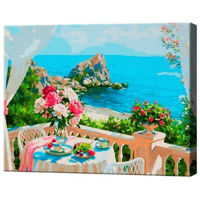 Картина по номерам Art Gallery GX29309 Terasa cu privire spre mare 40x50cm Eco