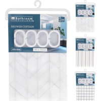 Занавеска для ванной Promstore 55583 Bathroom 180X180cm, PEVA