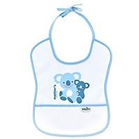 Bavețică BabyJem 030 Baveta cu buzunar Poly Small Bib Albastra