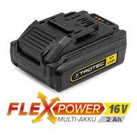 Дополнительный аккумулятор Flexpower 16 В 2,0 Ач - можно использовать с различными инструментами Trotec