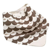 Bavețică BabyJem 686 Baveta tip bandana cu jucarie dentitie Maro