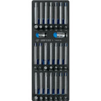 Набор головок, бит, насадок King Tony 9-1044CQV вставки (биты) TORX, HEX, SPLINE 10 мм, 44 пр. (FOAM)