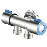 Запорная арматура Hydro S 0400349 sub lavoar, dublu 1/2"x1/2"x1/2" INOX, 122