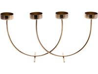 Candelabru de metal "Torta" pentru 4 lumanari 32X16сm, "auriu"