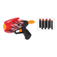 Игрушечное оружие Promstore 55184 Blaster 20cm, proiectile moi 4buc x 7cm, plastic