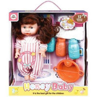 Кукла Promstore 43825 со звуком и аксессуарами (полоски) 33x28.5x11сm