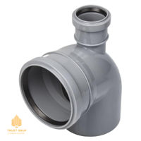 Отвод вверх, диаметр 110 x 50 x 87° (серый) Интерпласт