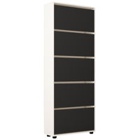 Raft pentru încălțăminte Mobildor-Lux Leo 100x27x203H cm White/Anthracite