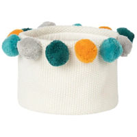 Короб для хранения Premaman PCHUSH-ECR-UNQ Cos pentru depozitare brodat Pom Poms