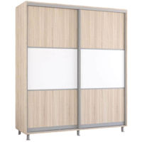 Dulap Mobildor-Lux Aron cu uși glisante orizontal (200x60x220H cm) Sonoma