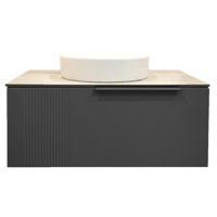 Шкаф под умывальник Bayro подвесной Torino 800 под столешницу антрацит мат