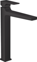 Metropol Смеситель для раковины 260, однорычажный, с рычаговой рукояткой, со сливным клапаном Push-Open, для раковины в форме таза, Matt Black