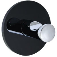 Cârlig baie Bisk 08031 rotund 5x5 cm, negru/crom