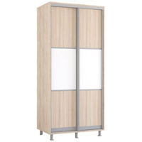 Dulap Mobildor-Lux Aron-S 1.0m-1.8m uși glisante din PAL orizontal (100x60x200H cm) Sonoma