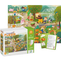 Головоломка Dodo 300558 Puzzle Vara în sat, seria Wimmelpuzzle, 60el