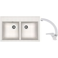 Мойка кухонная со смесителем Dr.Gans Astra 780 + SanDonna F 1069 gri