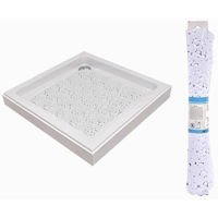 Коврик для ванной Tendance 55818 Covoras pentru dus 50x50cm Bubbles, alb, PVC