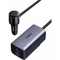 Зарядное устройство для автомобиля Ugreen 35571 2xType-C + 1xUSB-A Aluminum 150W, Grey