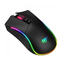 Gaming Mouse Havit MS1001S, 800-4800dpi, 7 buttons, Programmable, RGB, 1.6m, USB, Black/Gray