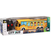 Jucărie cu telecomandă New World 197-1 Autobuz scolar 1:24 cu lumina si RC, 844226